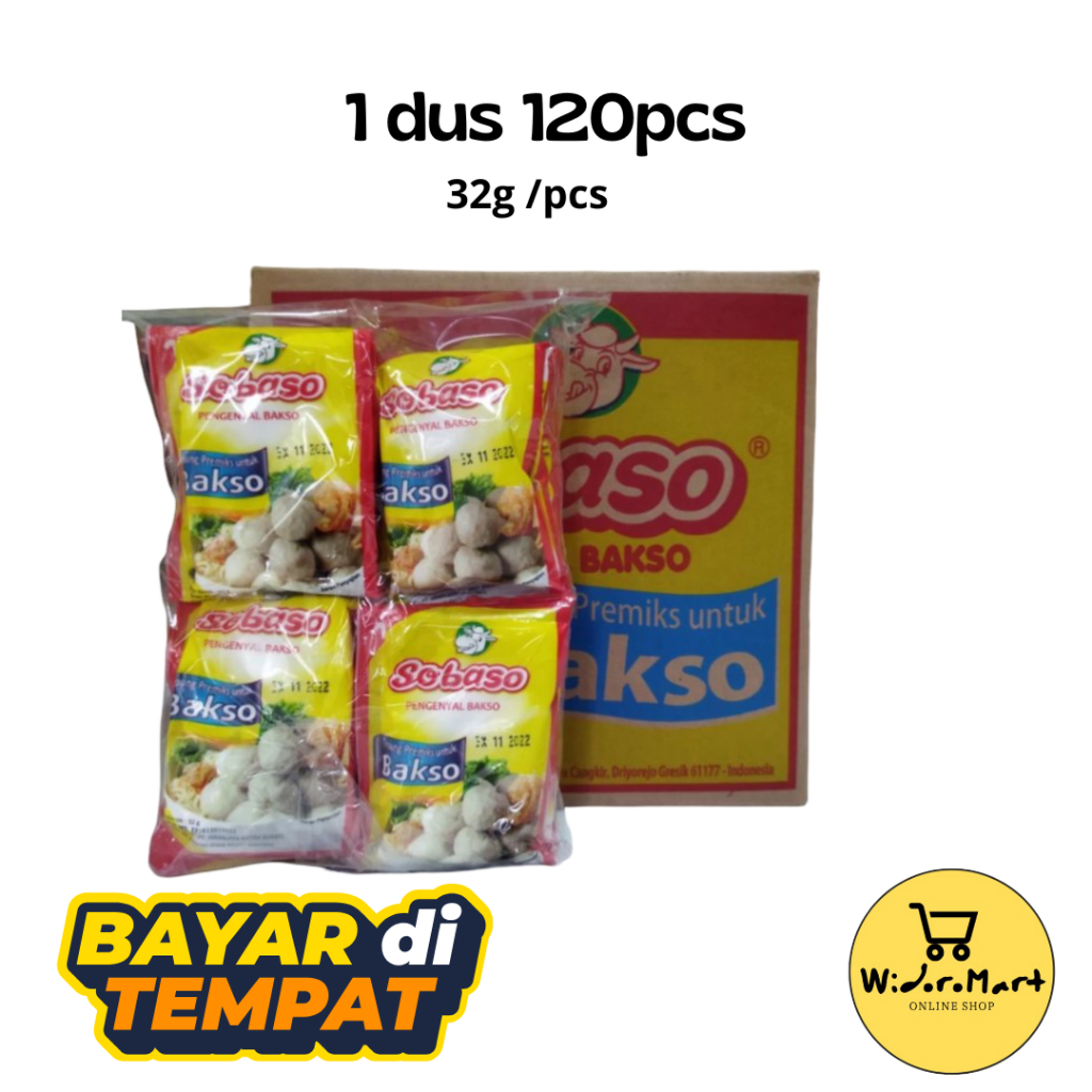 

Sobaso Tepung Pengenyal Bakso 32gr (isi 120 pcs) / 1dus