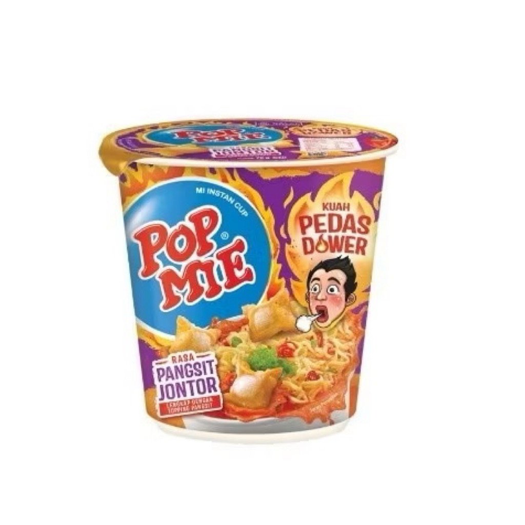 POP MIE MI INSTAN PEDES DOWER PANGSIT JONTOR CUP 75 gr