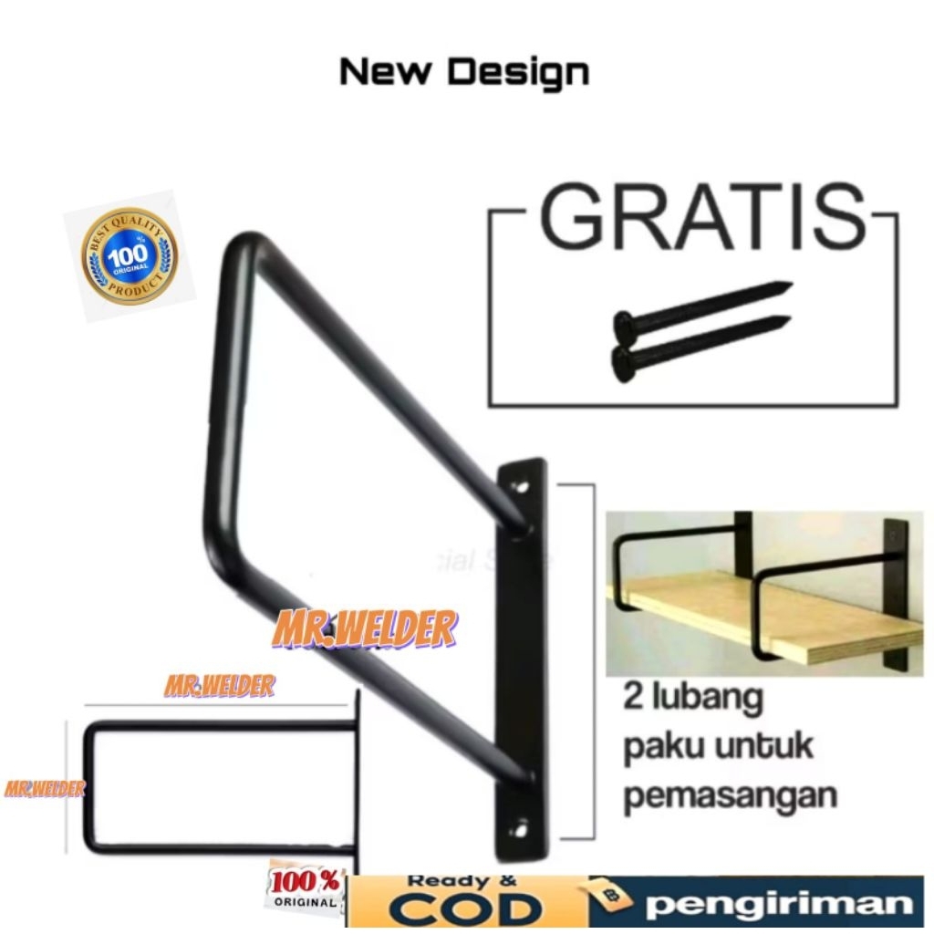 Rak Siku Bracket Rak dinding Rak ambalan Besi siku/Rak besiSiku