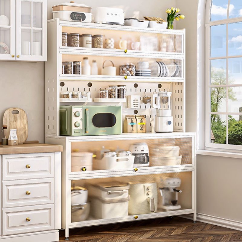 Lemari Dapur Minimalis/Lemari Dapur Dengan Pintu/Rak Dapur Serbaguna Stainless Steel