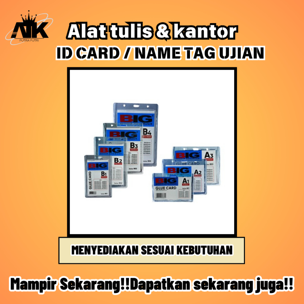 

Aneka Id Card / NameTag / Kartu Peserta / Kartu Seminar