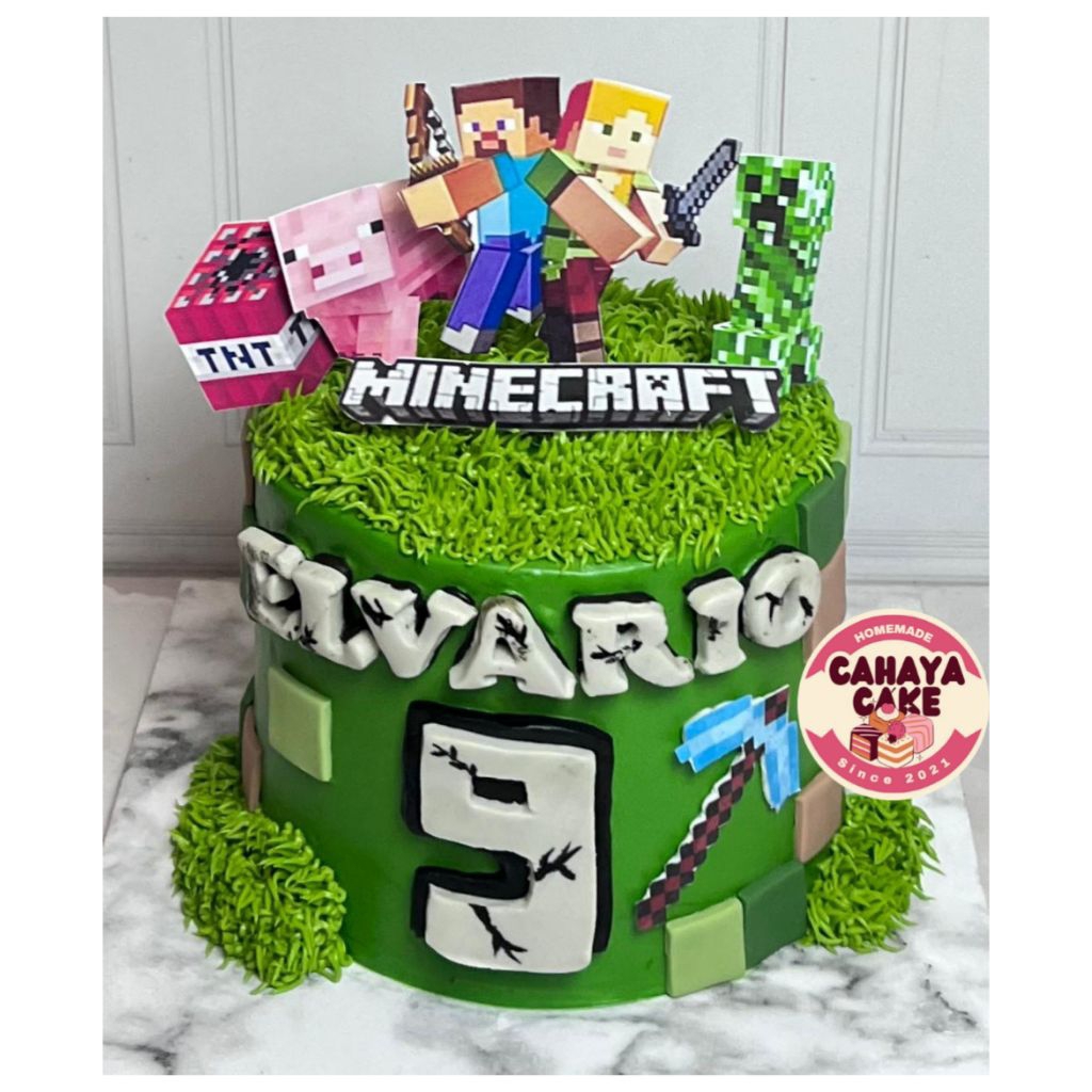 

Minecraft Cake Custom/ Kue Ulang Tahun Minecraft/ Kue Ultah Anak