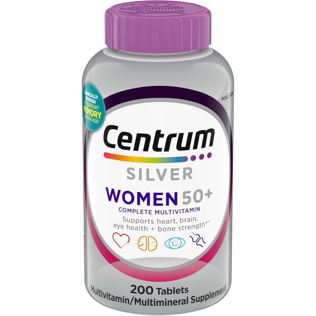Centrum Silver Women's Multivitamin for Women 50 Plus, 200 Count
