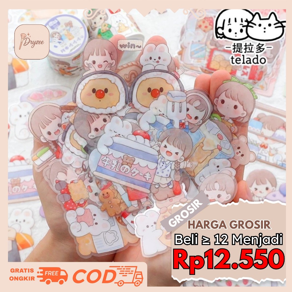 

Sticker Decor Set Stiker Bening Dekor Buku Diary Telado Lotus - TLD15