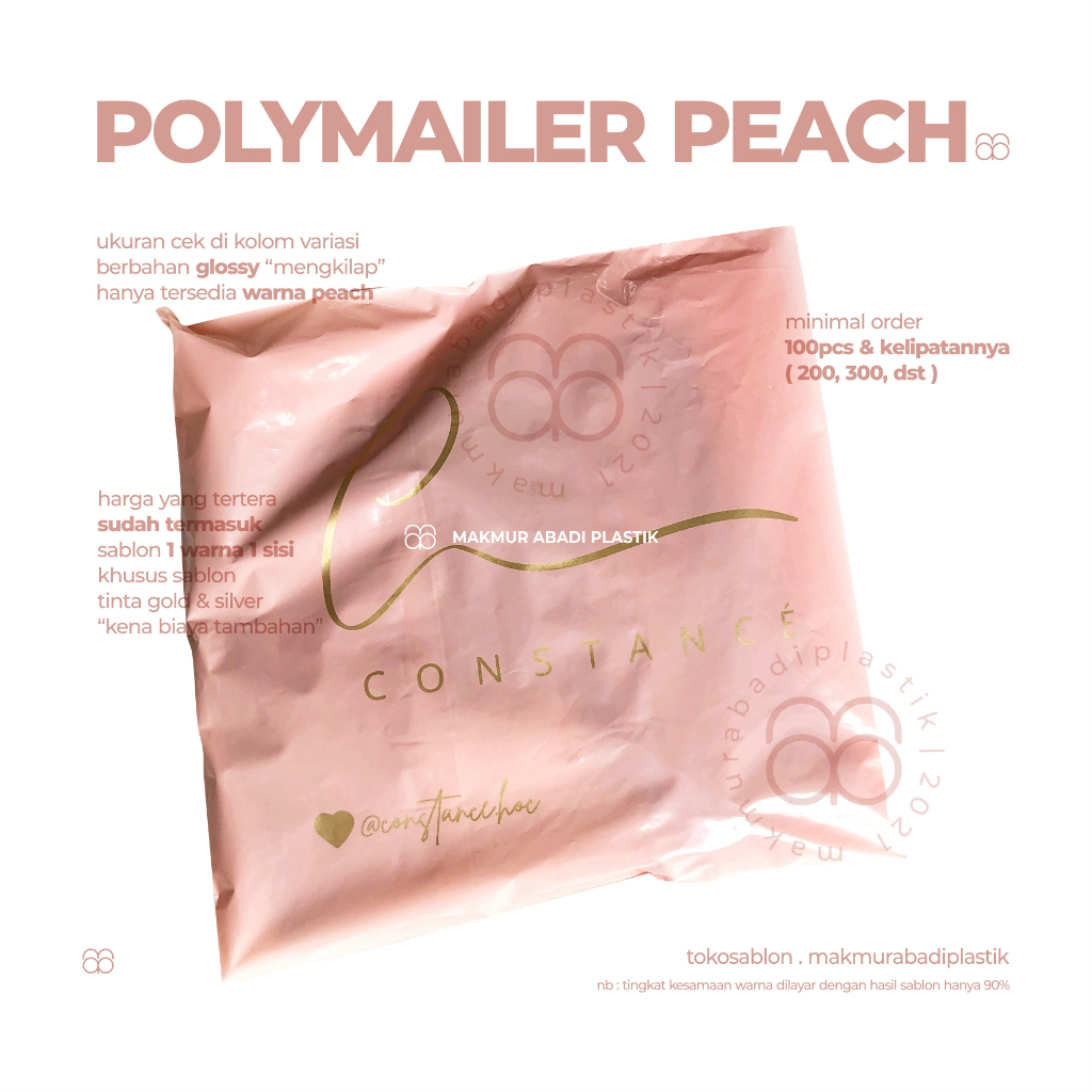 

Sablon Plastik Polymailer Peach