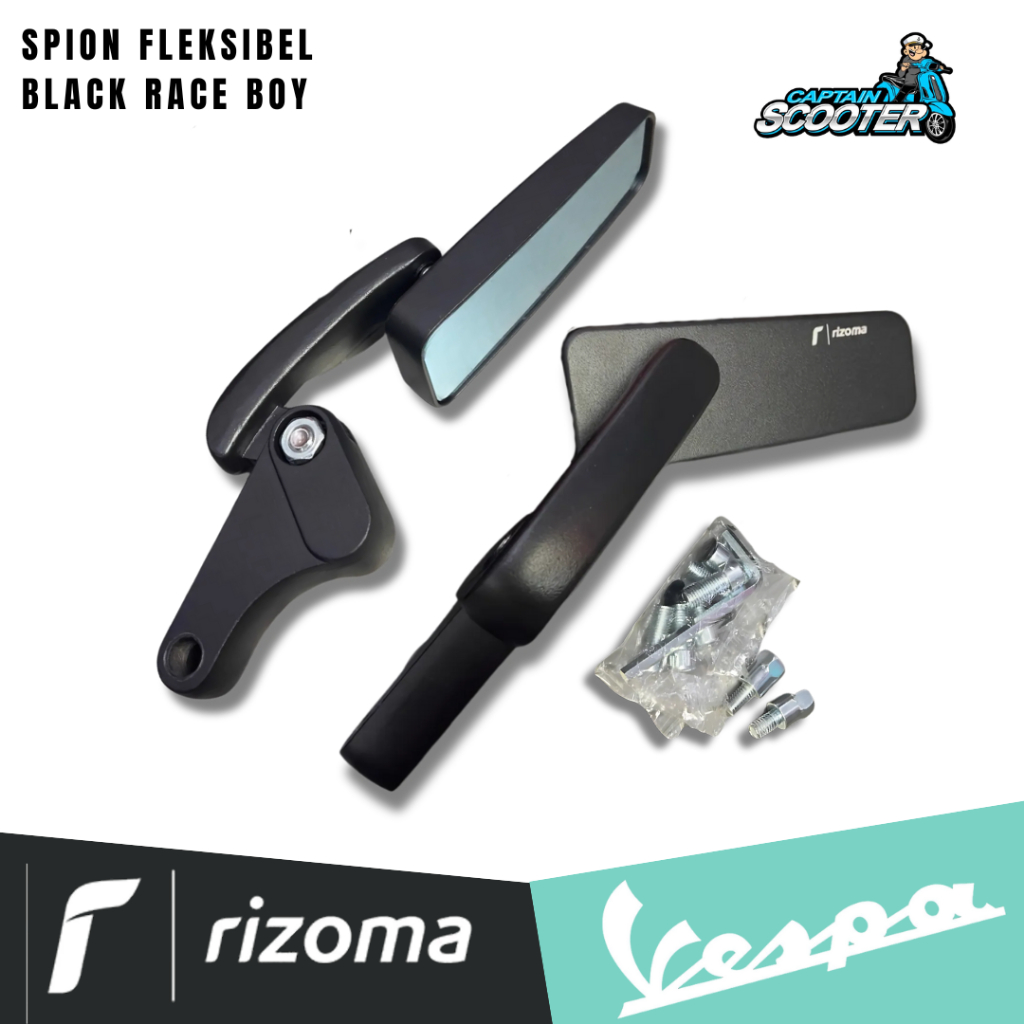 RIZOMA Spion Fleksibel Black Vespa Sprint Primavera LX S