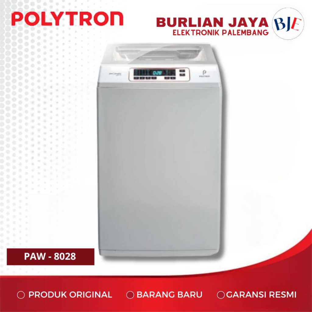 MESIN CUCI POLYTRON TOP LOADING PAW-8028 MESIN CUCI 1 TABUNG POLYTRON PALEMBANG