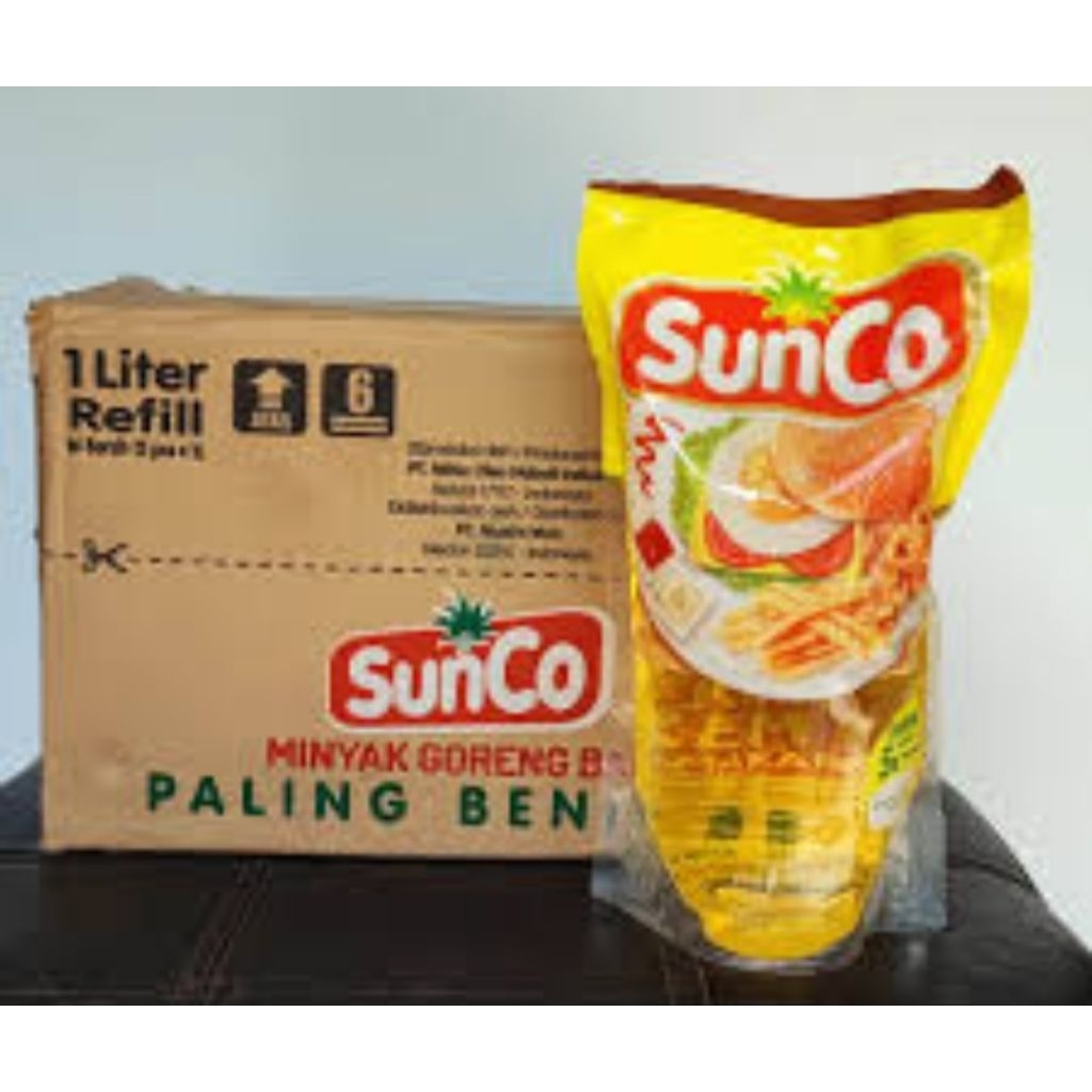 

Minyak goreng sunco refill 1L 2 dus