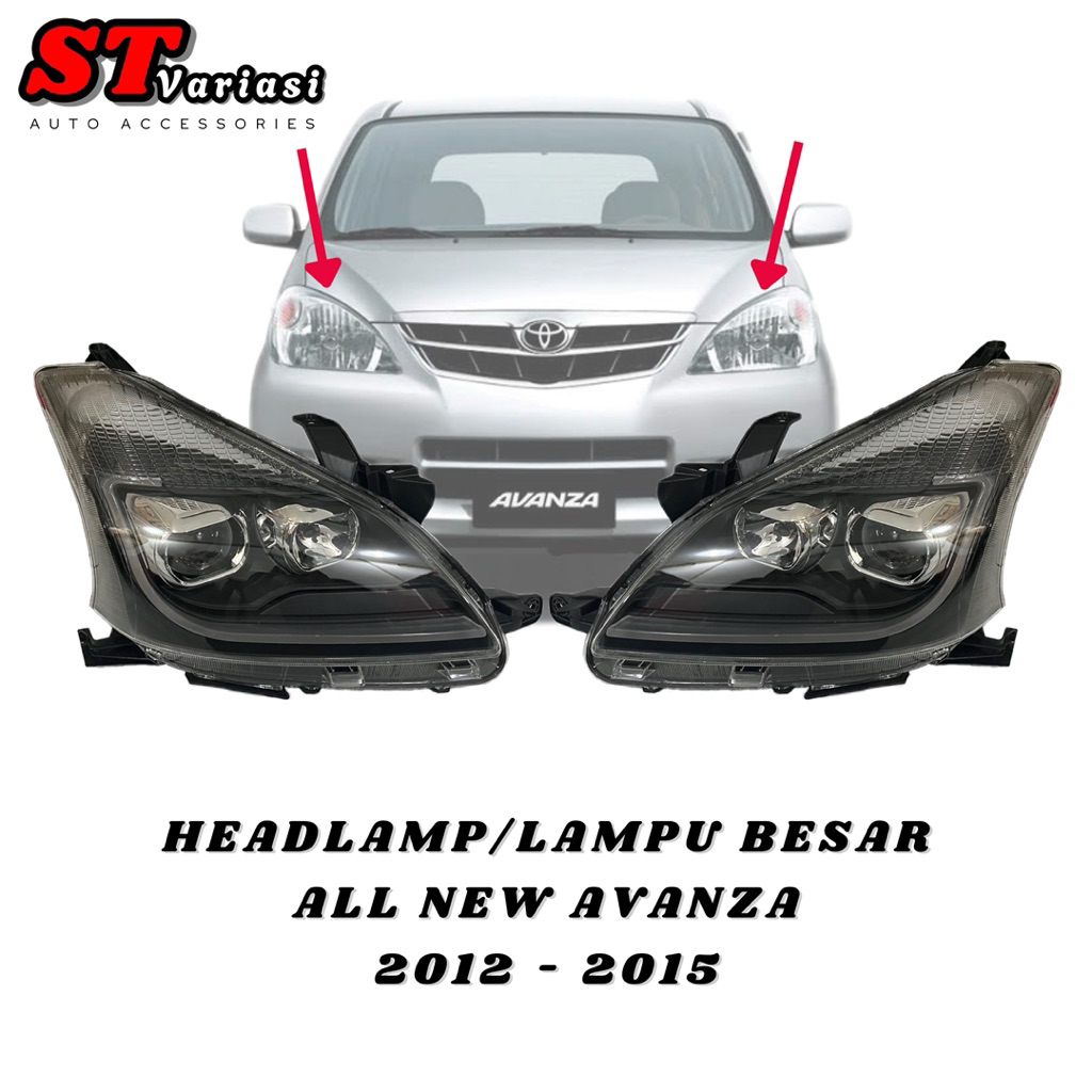 Headlamp All New Avanza LED 2012 2013 2014 2015 Lampu Besar All New Avanza LED