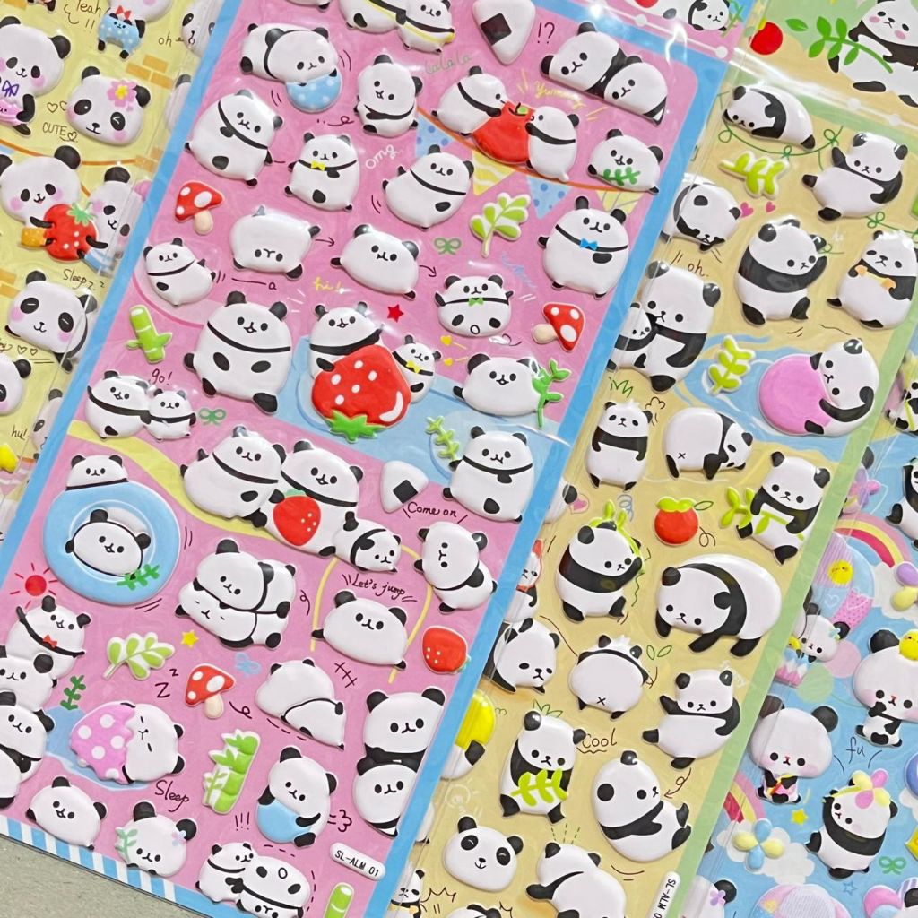 

Stiker Panda Timbul Empuk Dekorasi Menghias