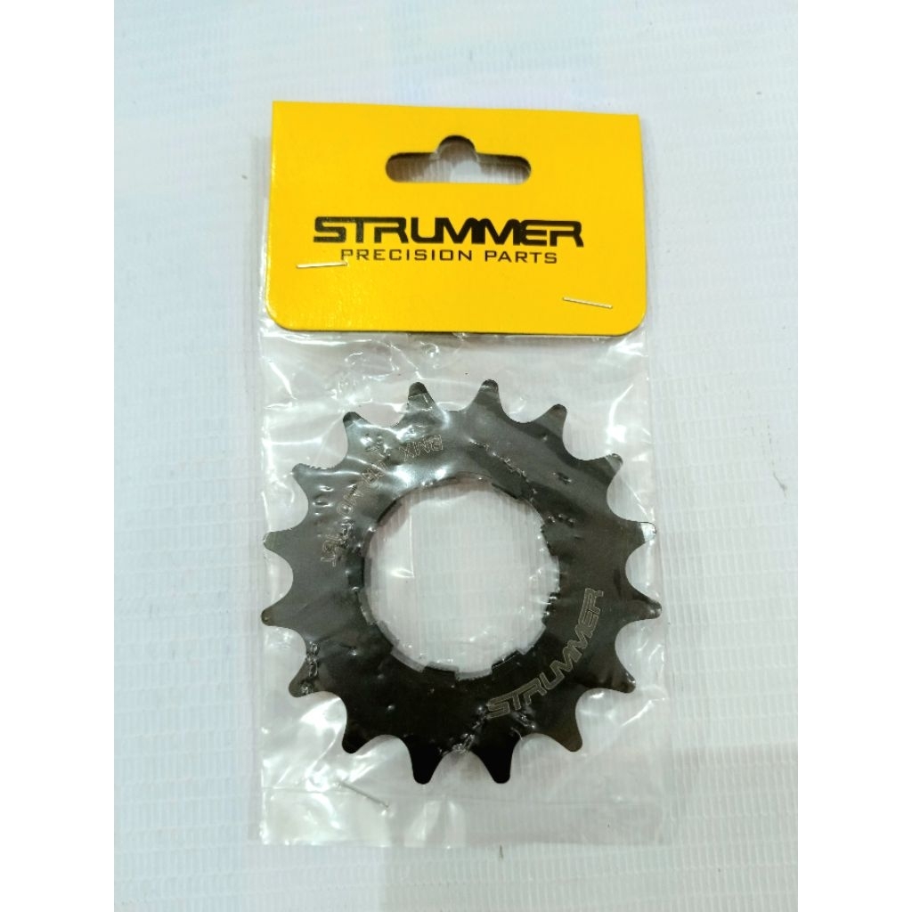 COG & LOCK & SPACER BMX 16T FOR STRUMMER HBR -150R ; COG BMX STRUMMER AL7075- T6 - 16T BLACK