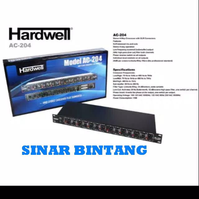 equalizer crossover hardwell ac204 original/hardwell original