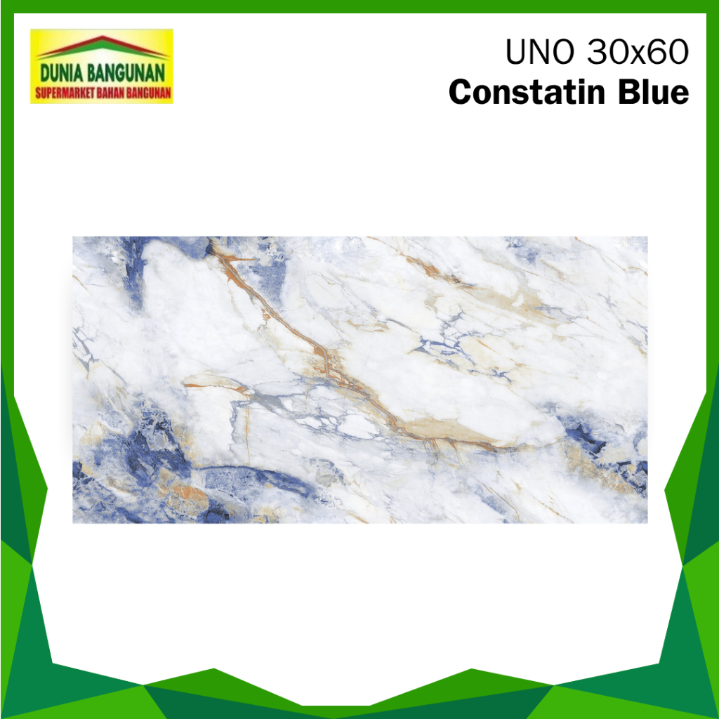 Keramik Dinding Uno 30x60 Constantin Blue Keramik Dinding Marble Glossy Kamar Mandi Dapur