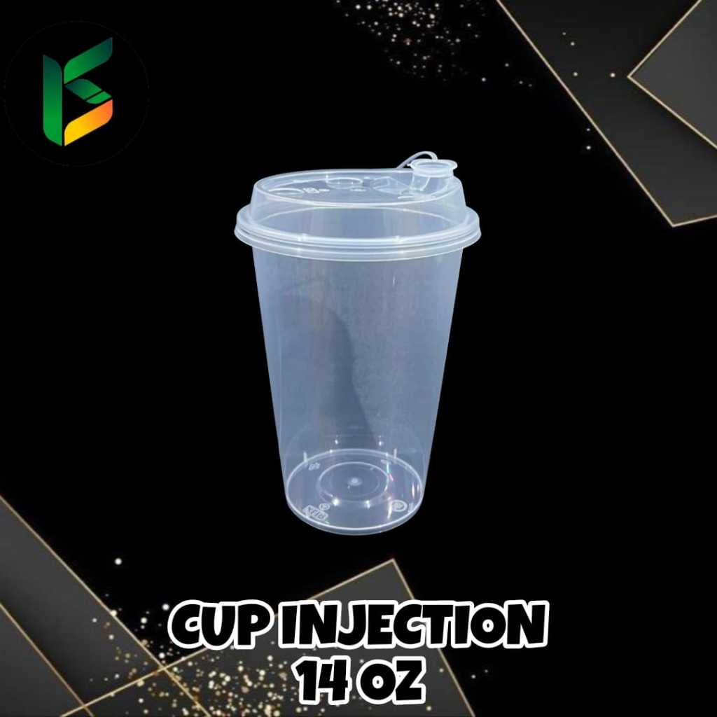 Gelas Thinwall Cup PP Injection 400ml 14oz Cup saja tanpa tutup