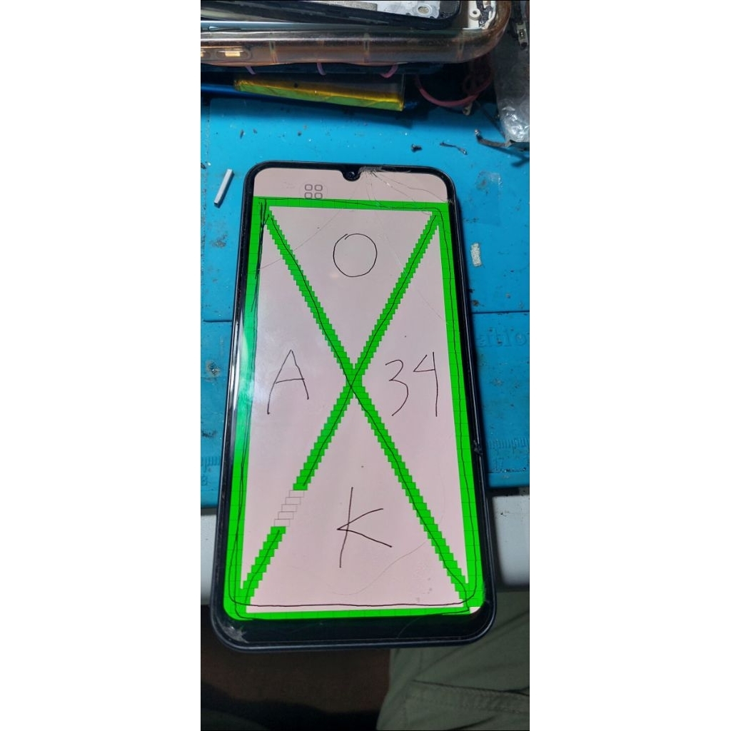 lcd plus frame ori copotan samsung a34