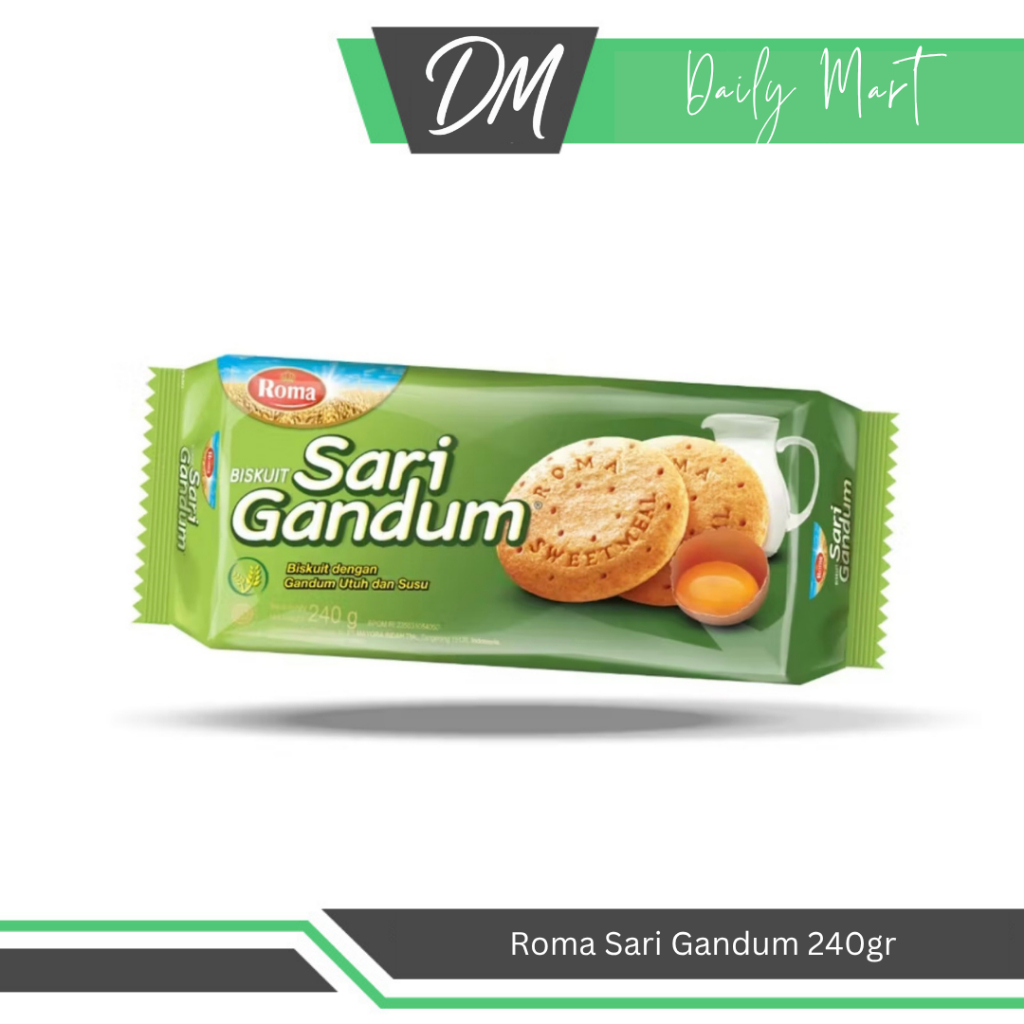 

Roma Sari Gandum Family Pack 240gr - Biskuit Enak Murah Bergizi