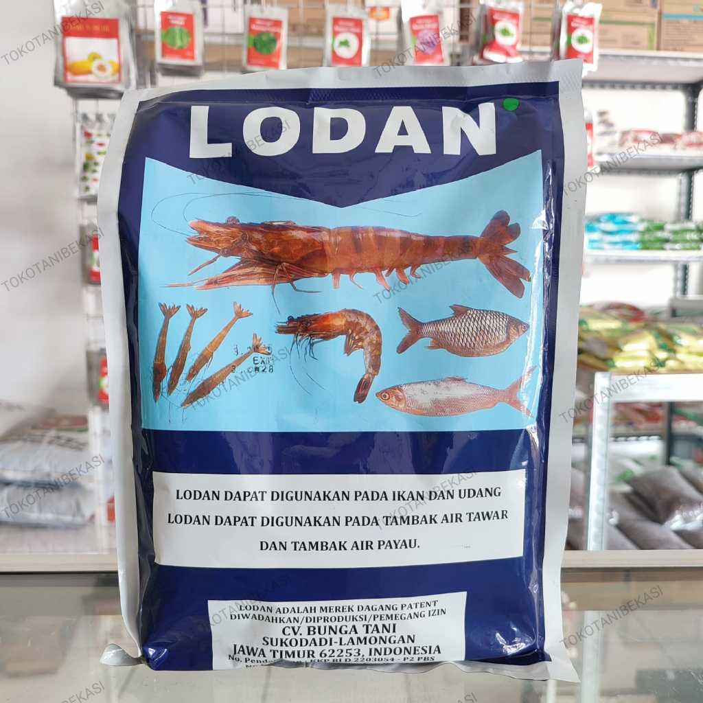 LODAN 500GR suplemen pakan untuk budidaya ikan dan udang mempercepat pertumbuhan menstabilkan kualit