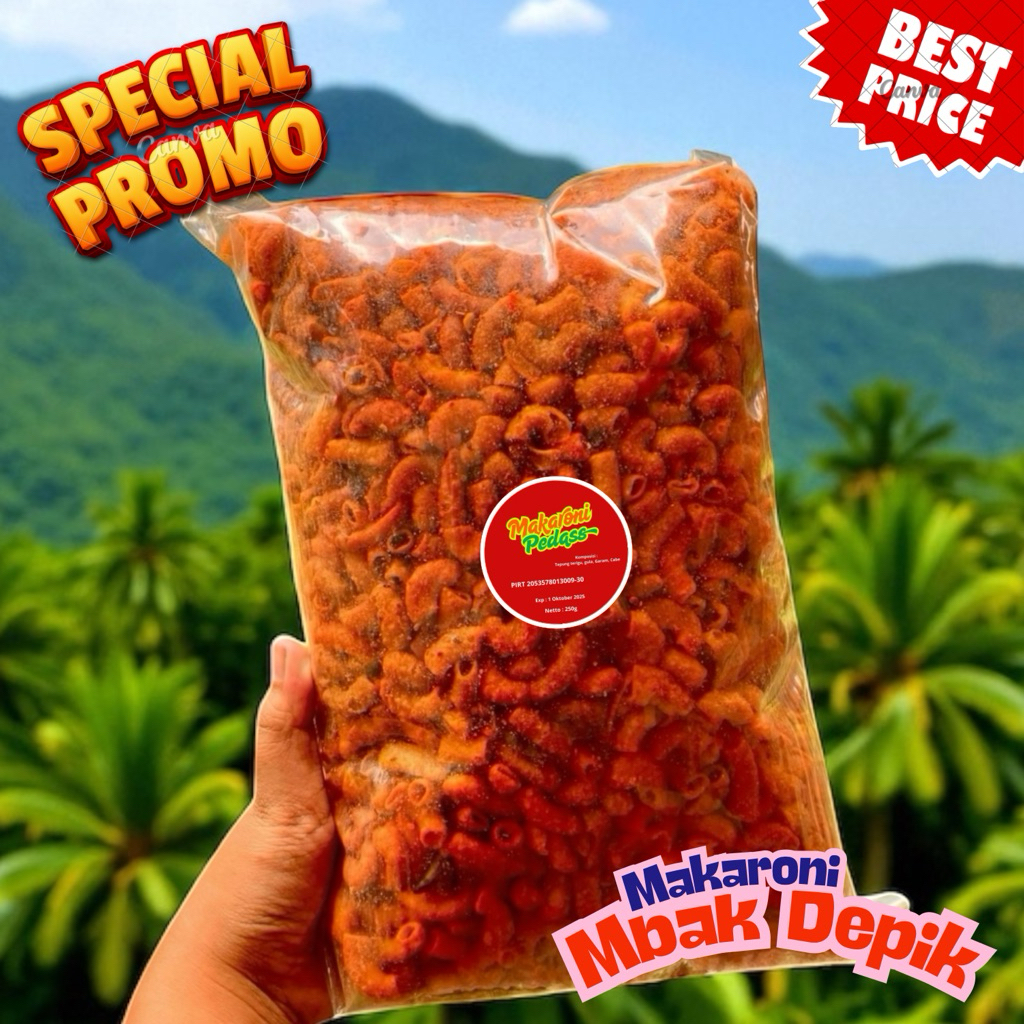 

Makaroni Pedas 1/4kg Surabaya – Enak & Ekonomis!