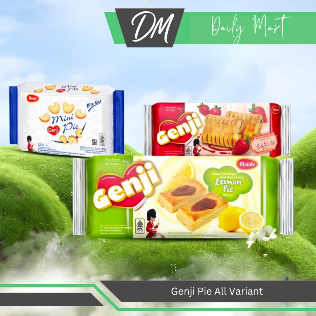 

Monde Genji Pie All Varian Original Pie/Vanilla Pie Sand/Chocolate Pie Sand/Strawberry Pie/Raisins Pie/Lemon Pie/Strawberry Soft Pie 70gr - 110gr - Biskuit Rasa Buah Premium Enak Murah Sehat
