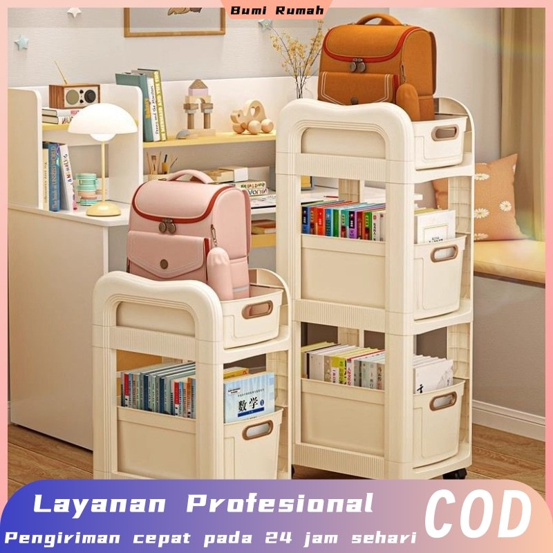 rak buku serbaguna tempat buku tempat penyimpanan rak buku portable rak buku anak aesthetic rak susu