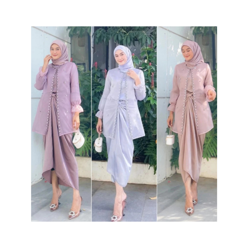 GANESHA BUSANA - Outer Organza Premiun Ready/Baju Pesta/Oneset wanita/Outer Kondangan Mewah New Ones