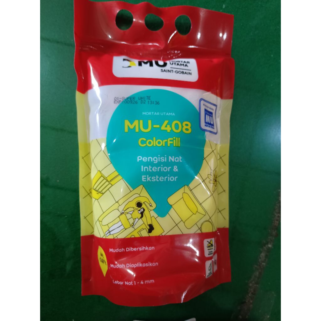 nat keramik MU-408 01-super white 1kg tepung warna keramik putih