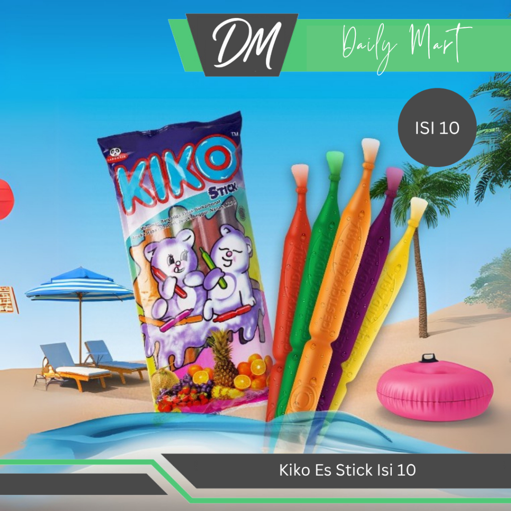 

Kiko Ice Stick 1 Pak Isi 10 Pcs - Es Stik Rasa Buah Premium Enak Murah