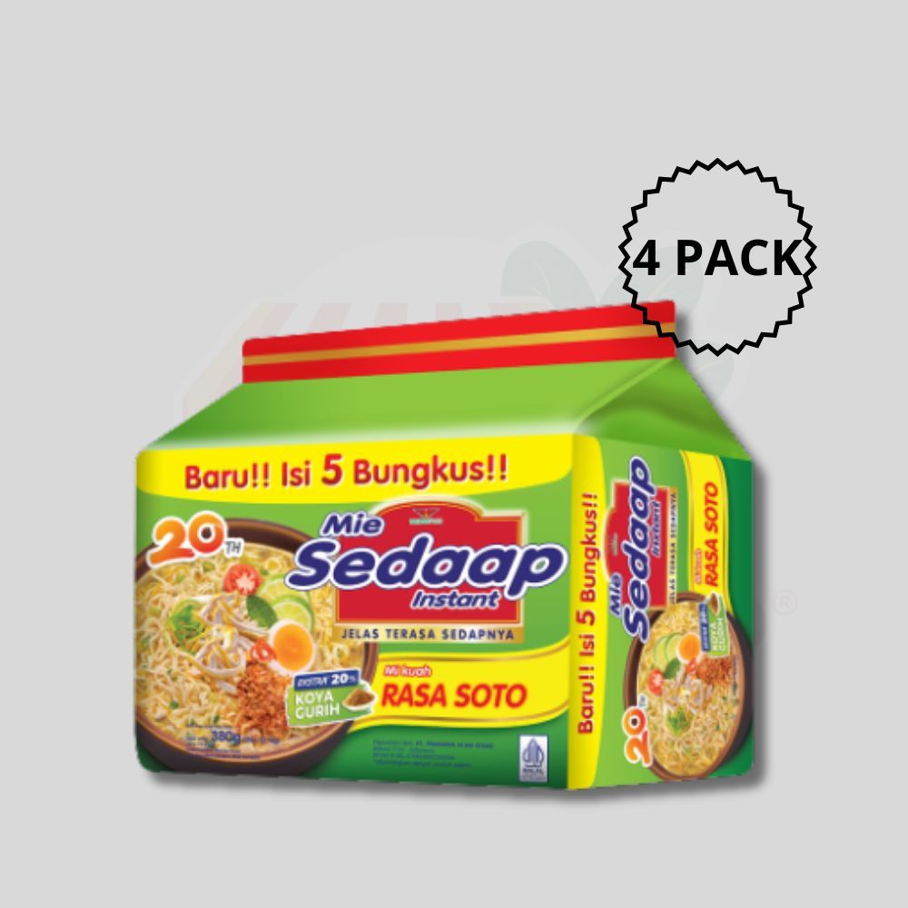 

Mie Sedaap Kuah Rasa Soto isi 5 Bungkus x 4 Pack