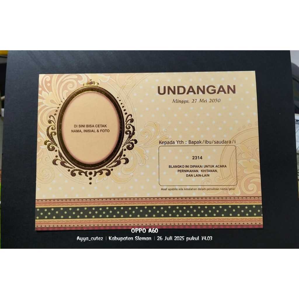 Undangan ERBA 2314 ECER + PLASTIK OPP