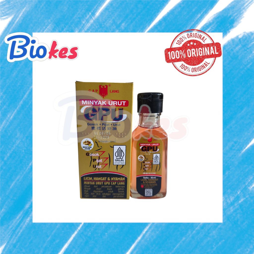 MINYAK GPU JAHE 30ML minyak oles pereda nyeri dan pegal-pegal