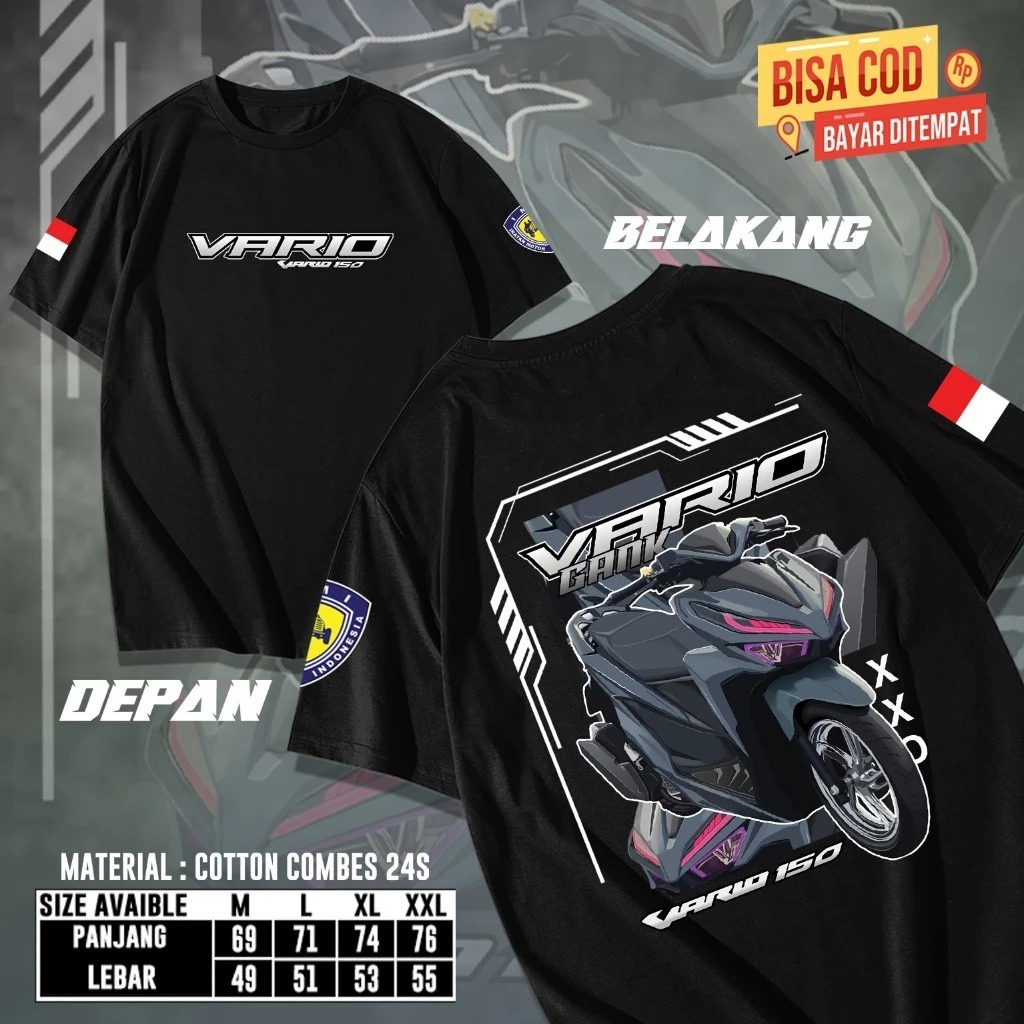 KAOS HONDA VARIO 150 HONDA GANK  KAOS DISTRO HONDA VARIO 150 HONDA GANK PRIA WANITA
