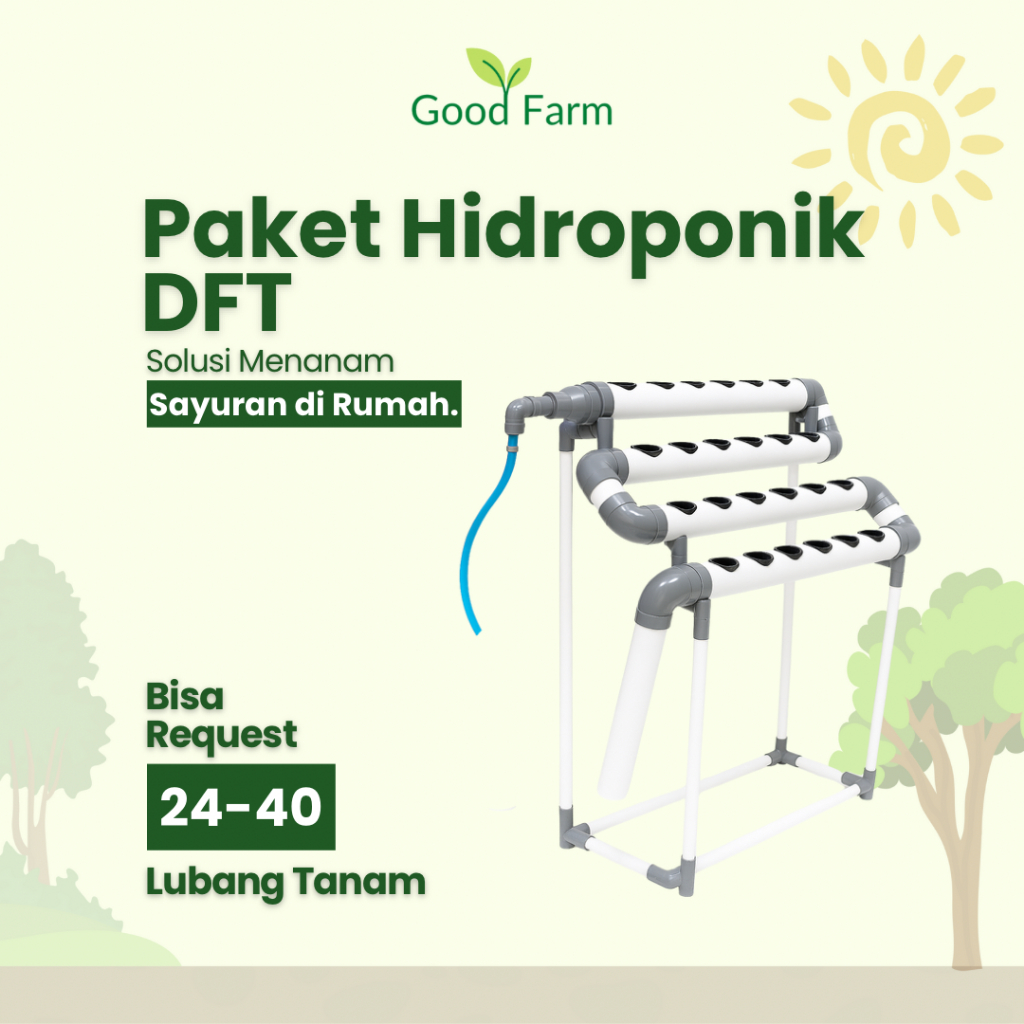 GoodFarm - Paket Instalasi Hidroponik DFT Rumahan