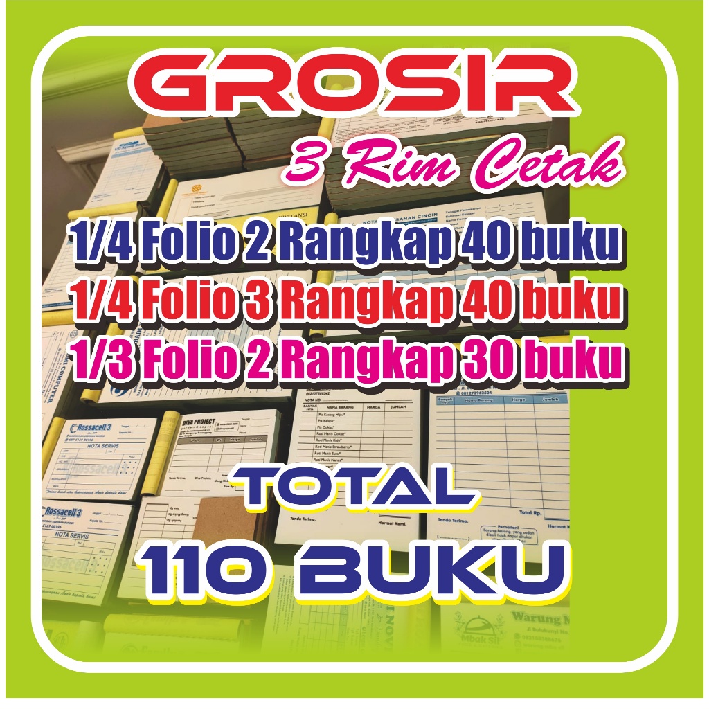 

Nota Custom Grosir 110 buku