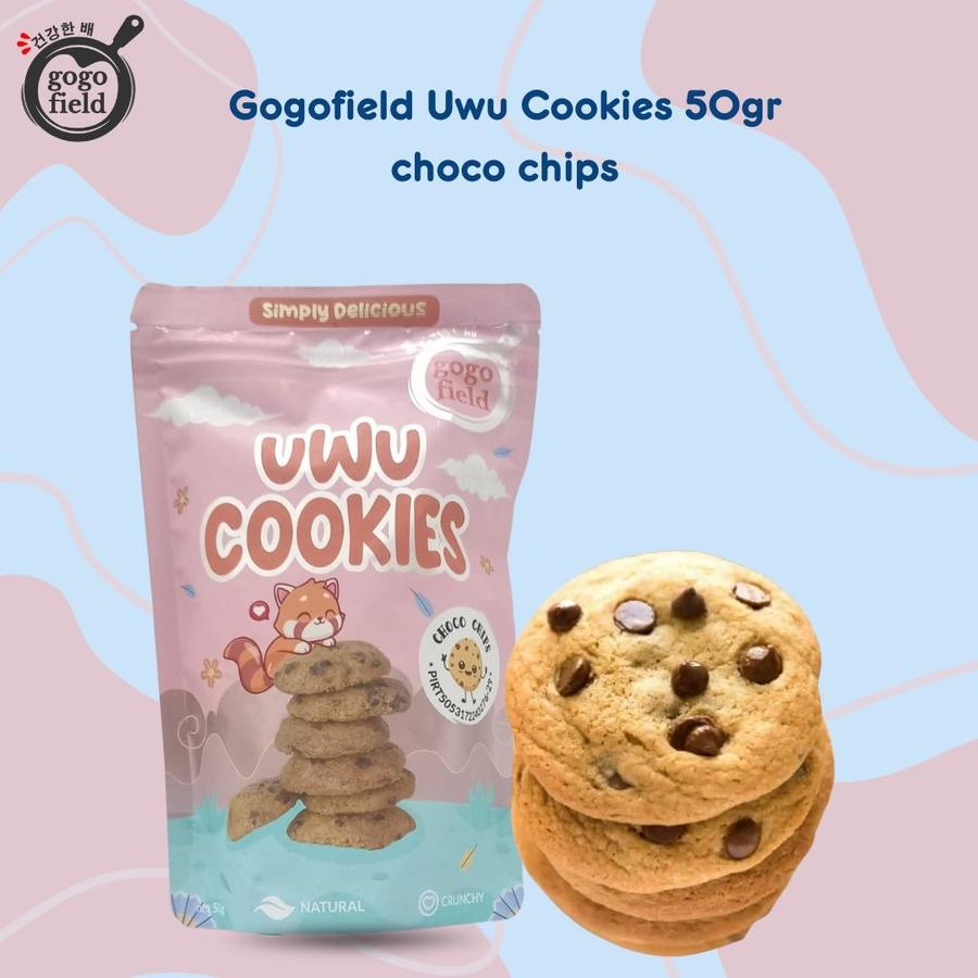 

Gogofield uWu Cookies 50gr Choco Chips / Kukis Anak - Snacks Food Cemilan Kering - CHOCO CHIPS
