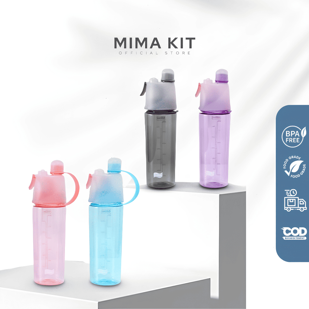 Botol minum semprot Sport Spray Water / Botol Minum Sport Spray Water Bottle 600 ML BPA FREE D095