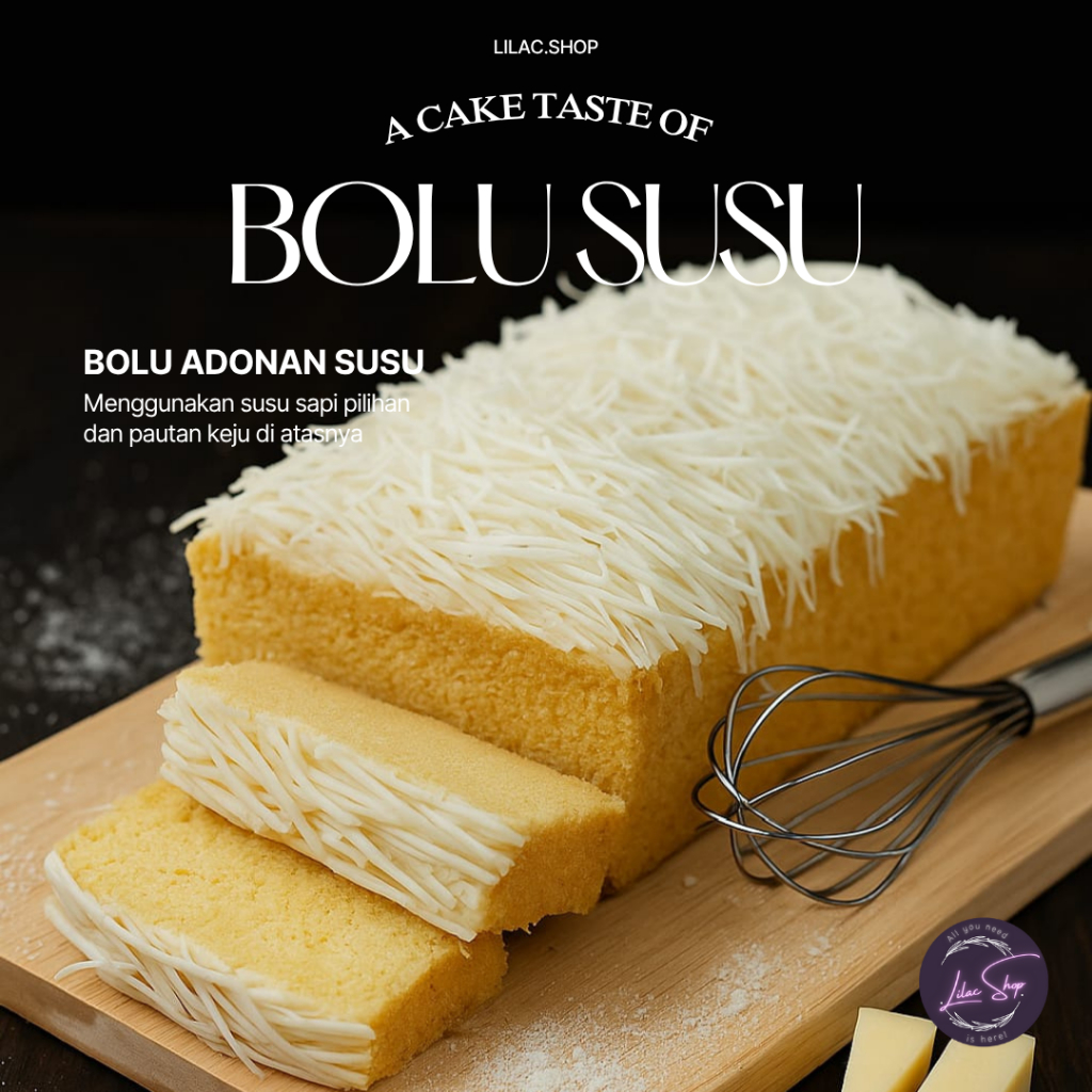 

KUE BOLU SUSU TOPPING KEJU PARUT