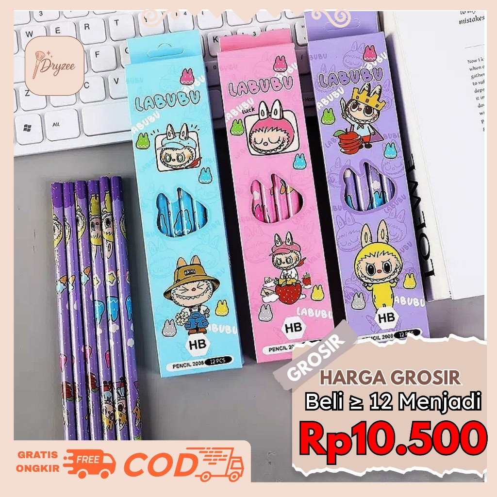 

Pensil Penghapus 1 Set Raut Box Motif Cartoon Lucu Alat Tulis Set isi 10 Pcs AT40