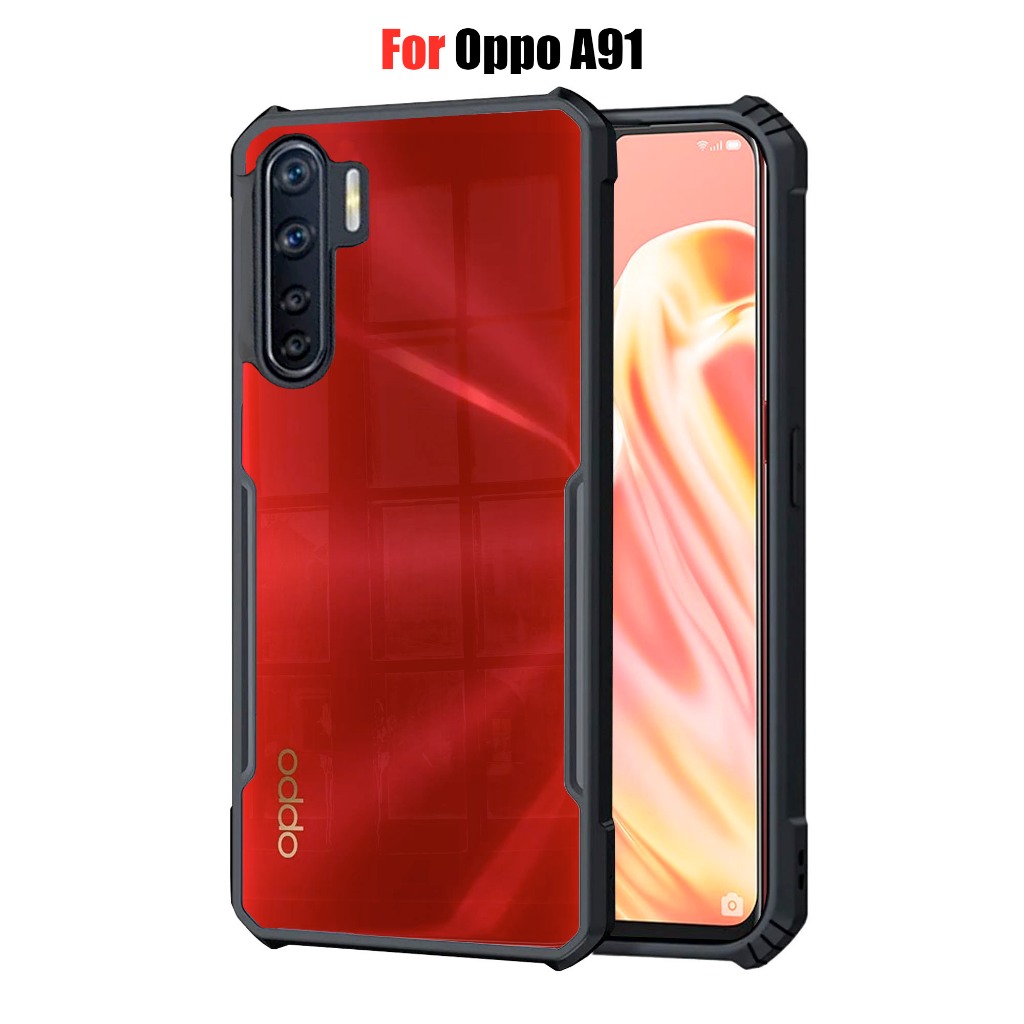 Case Untuk Oppo A91 Case Fusion Shockproof Slim Transparan Airbag/Anti Crack