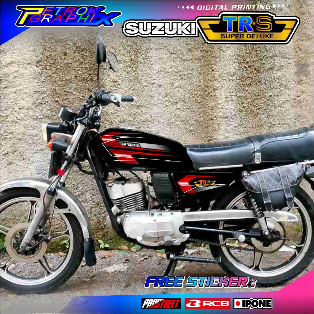 STRIPING VARIASI SUZUKI TRS / STICKER LIST VARIASI MOTOR SUZUKI TRS