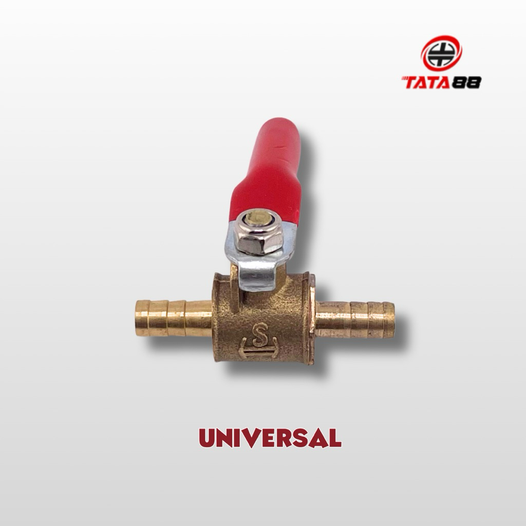 KRAN BENSIN KUNINGAN UNIVERSAL 6 MM – KRAN BENSIN / KRAN KOMPRESSOR MINYAK KUNINGAN  1/4 6MM UNIVERS