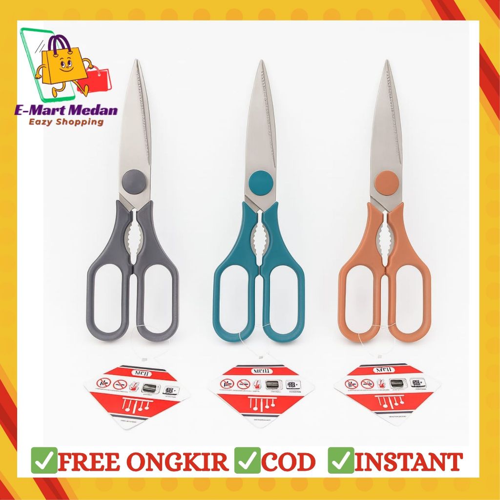 

GUNTING SERBAGUNA / GUNTING KERTAS /GUNTING DAPUR TEBAL PICASSO SCISSORS