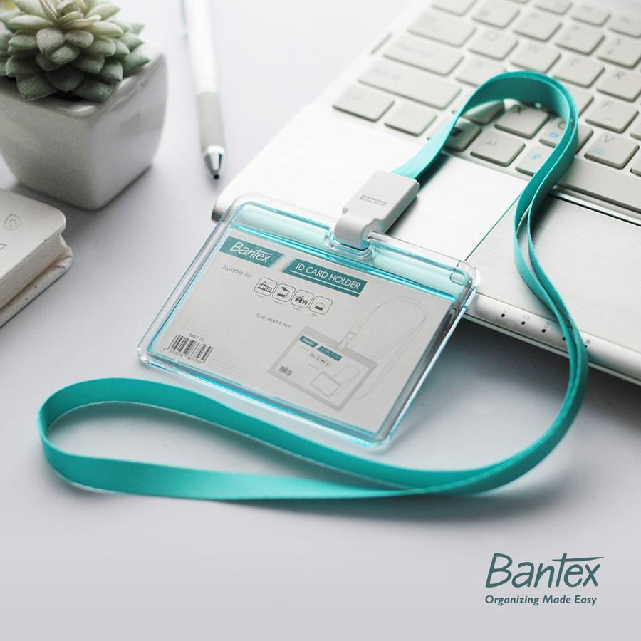 

TBMO Bantex Transparent ID Card Holder Lanyard Landscape Sky Blue #8867 23