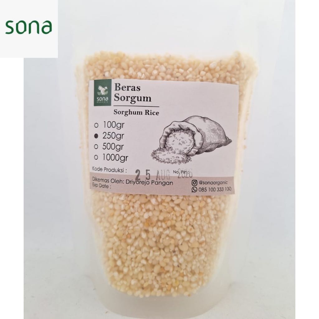 

Beras Sorgum Putih 250gr - Sona - Beras Sorghum Putih