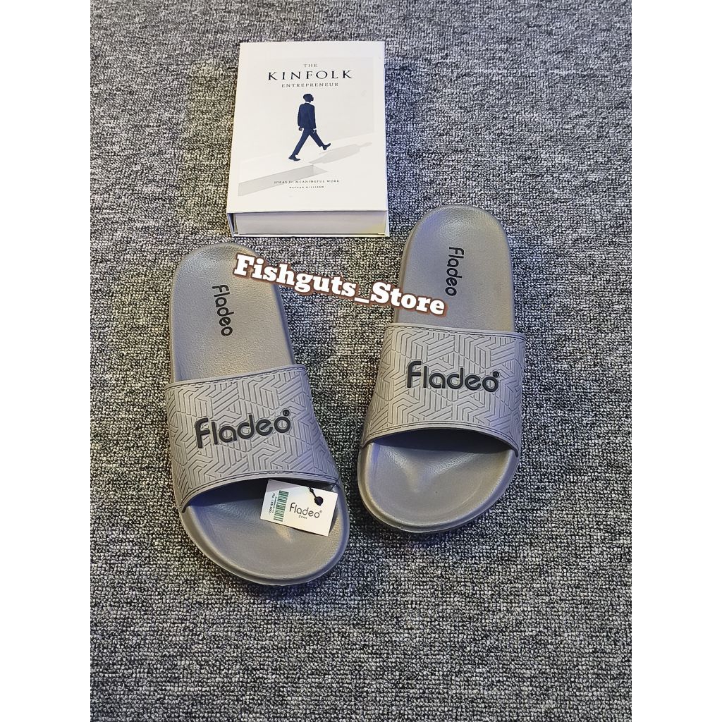Sandal slop fladeo Abu-abu terbaru/Phylon hjp961 berkualitas/Sandal Pria dan Wanita