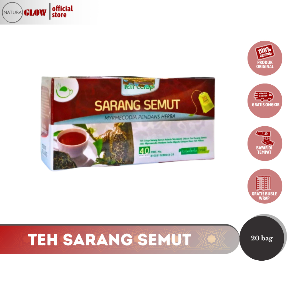 

GRIYA HERBA TEH SARANG SEMUT – teh celup herbal sarang semut | bantu lawan kanker | kurangi nyeri sendi & rematik | atasi asam urat | isi 20 kantong