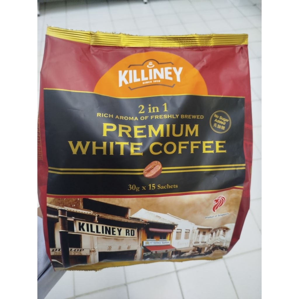 

KILLINEY PREMIUM 2IN1 WHT COFFEE 15'SX30GRAM