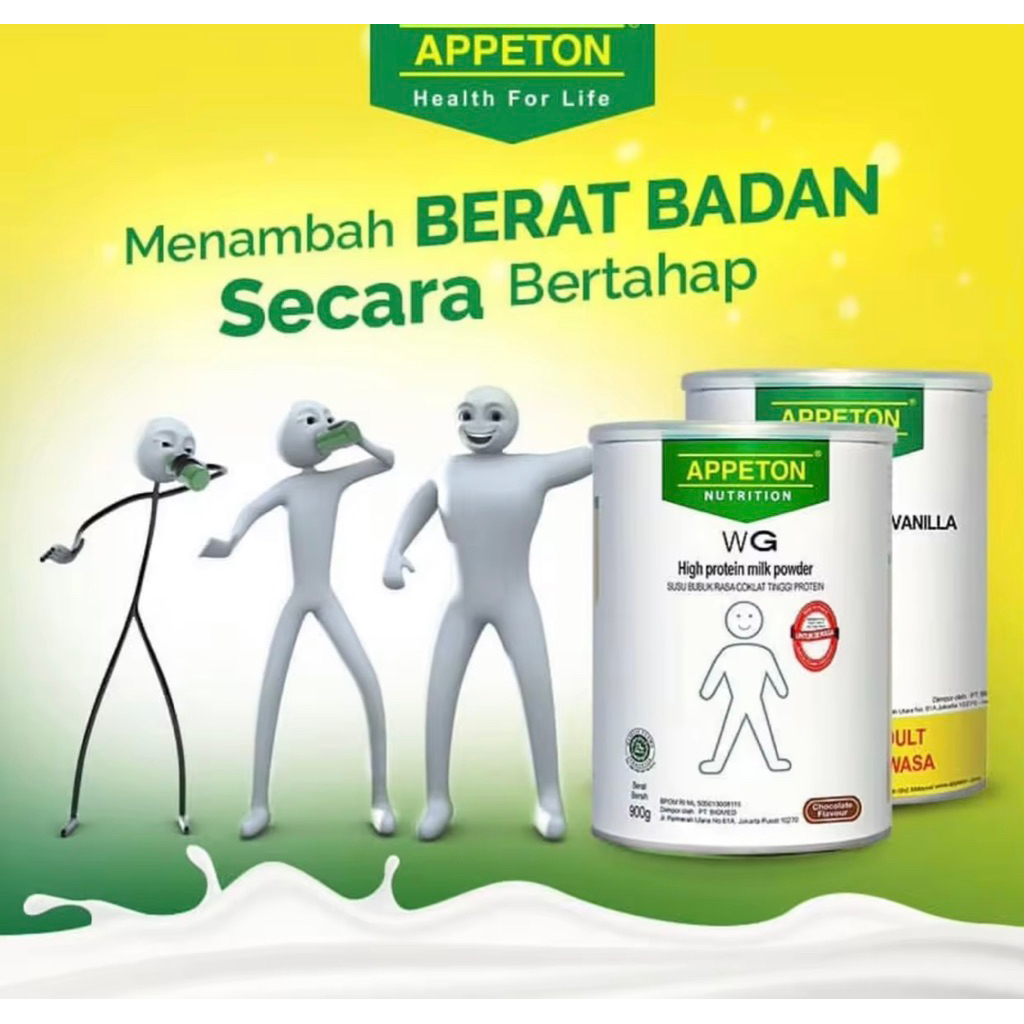 

APPETON WEIGHT Penggemuk Badan Bpom Produk Penggemuk Tubuh Terpercaya - Super Weight Penggemuk Badan - Suplemen Penggemuk Badan Terbaik - Peningkat Berat Badan Super Weight - Cepat Menambah Berat Badan - Obat Penggemuk Badan Efektif Nutrisi Penggemuk