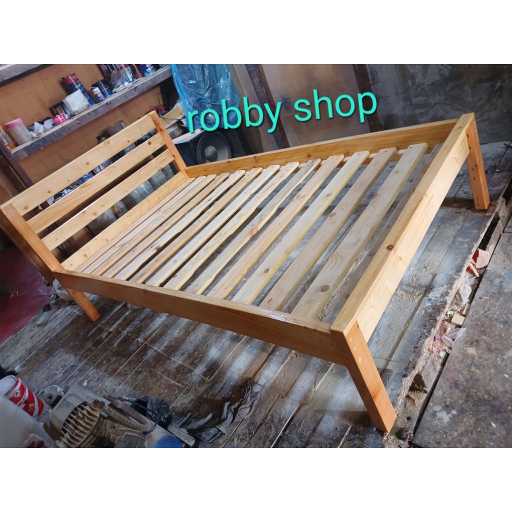 dipan kayu / ranjang kasur ful kayu