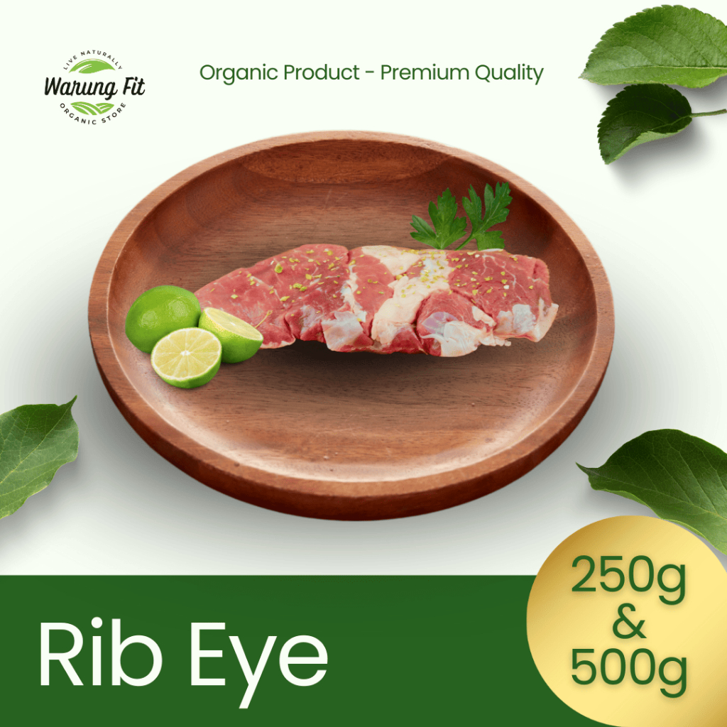 

Daging Sapi Rib Eye (Cube Roll) Organik Wahyu Beef-Daging Sapi Organik Wahyu Beef-Grass Fed Beef