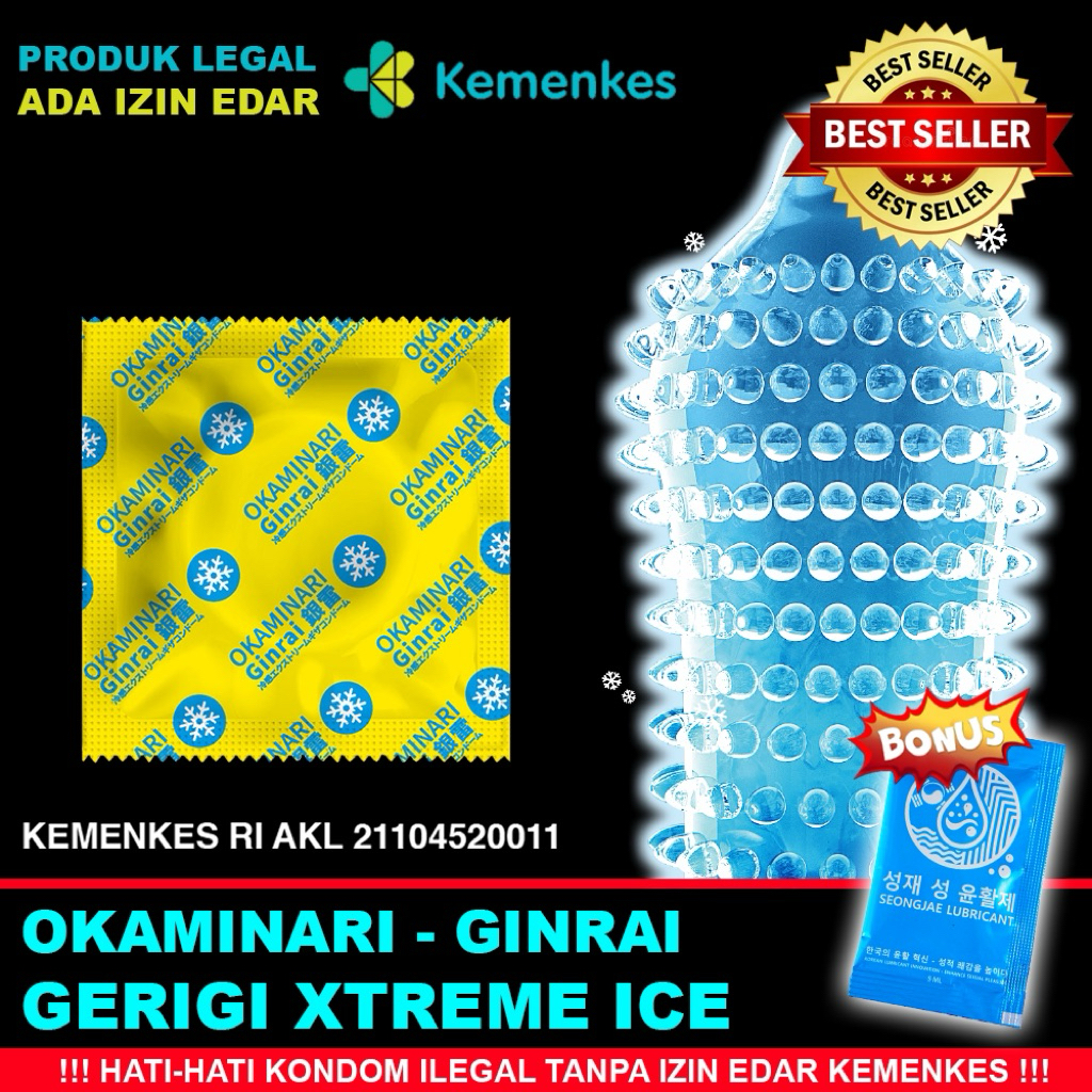 Kondom 001 tipis bergerigi varian OKM Dot Extreme Ice terlengkap pengiriman instant super tipis rasa